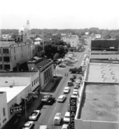 Aerial view of Ocala's business district.