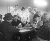 Playing cards at an Ybor City social club - Tampa, Florida.