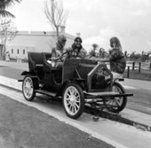 Women seated in a ride at Pirates World - Dania, Florida