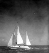 Catamaran boat en route to Key West
