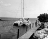 Catamaran boat en route to Key West
