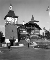 Old Swiss style house at Busch Gardens - Tampa, Florida.