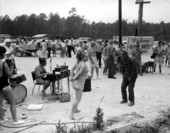 Crowds gathered for a festival