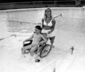 Disabled child in the swimming pool of the Sunland Hospital - Tallahassee, Florida