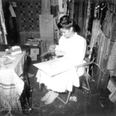 Woman doing needlework at the Florida Folk Festival - White Springs, Florida