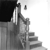 Interior of restored house showing staircase - Saint Augustine, Florida