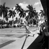 Players on the shuffleboard courts - Fort Myers, Florida
