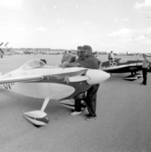 Model airplanes on display at the Greater Miami Air Race - Miami, Florida.