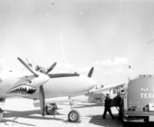Military aircraft on display at the Greater Miami Air Race - Miami, Florida.