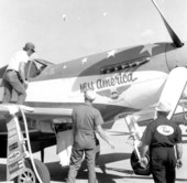 Propeller airplane, Miss America - Miami, Florida.