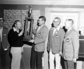 Unidentified golfers receiving trophies - Mayport, Florida