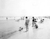 Beach-goers at Jacksonville Beach.