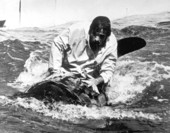 Whale trainer Manny Velasco rides the back of killer whale lolita at the Miami Seaquarium.