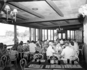 Interior view of the Crown Colony House Restaurant at Busch Gardens - Tampa, Florida.