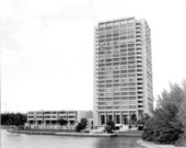 Apartment complex at the water's edge - Sarasota, Florida.