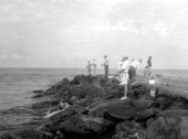 Fishing from a jetty - Venice, Florida
