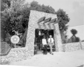 Tourists at the entrance to the museum - Fort Walton Beach, Florida