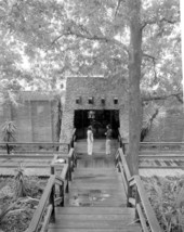 Tourists at the entrance to the museum - Fort Walton Beach, Florida