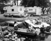 Boating scene at Lake Okeechobee