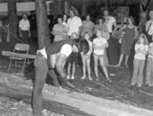 O.B. Osceola making a dugout canoe at the Florida Folk Festival - White Springs, Florida