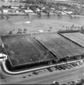 Aerial view of tennis courts - Jacksonville, Florida.
