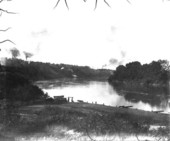 View with factory steam in the distance on Snake Creek?
