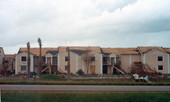 View of multifamily housing after Hurricane Andrew - Homestead, Florida