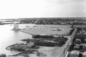 Aerial view of the Islander drive-inn theater - Stock Island, Florida