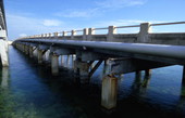 Close-up view of the Bahia Honda Bridge - Bahia Honda Key, Florida