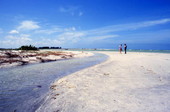Scenic view of the Caladesi Island State Park beach at the southern tip of the island - Dunedin, Florida