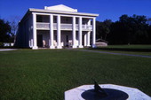 View looking towards the front of the Gamble Plantation Historic State Park mansion - Ellenton, Florida.