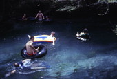 People tubing at Ichetucknee Springs State Park - Fort White, Florida.