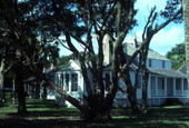 View showing the main house at Kingsley Plantation State Historic Site - Fort George Island, Florida.