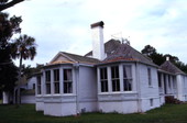 Side view of the main house at Kingsley Plantation State Historic Site - Fort George Island, Florida.