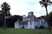 View showing the main house at Kingsley Plantation State Historic Site - Fort George Island, Florida.