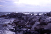 View of jetties at the St. Andrews State Park - Panama City, Florida..