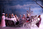 The Russian Winter scene from the ice show at Busch Gardens.