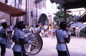 View showing musical ensemble performing at the Busch Gardens amusement park - Tampa, Florida.