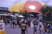 View showing visitors at the Circus World theme park - Orlando, Florida.