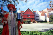 Man posing at the King Henry's Feast attraction in Orlando, Florida.