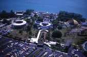 Aerial view overlooking the Miami Seaquarium attraction.
