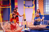 Scene from the Family Double Dare game show at the Nickelodeon Studios attraction located at the Universal Studios Florida amusement park in Orlando, Florida.