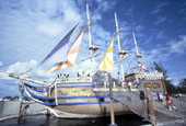 View showing Cap'n Kids' Fun Ship at the Sea World attraction in Orlando, Florida.
