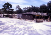 View of the wild west town at the Six Gun Territory tourist attraction in Ocala, Florida.
