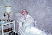View showing the wax statue of actress Jean Harlow on display at the Stars Hall of Fame attraction in Orlando, Florida.