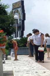 View showing visitors at the Stars Hall of Fame attraction in Orlando, Florida.