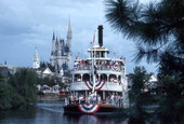Liberty Square Riverboat amusement ride Richard F. Irvine sternwheeler at the Magic Kingdom in Orlando, Florida.