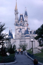 View showing Cinderella's Castle at the Magic Kingdom in Orlando, Florida.