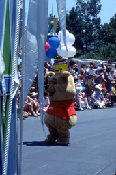 Disney character Winnie-the-Pooh at the Magic Kingdom amusement park in Orlando, Florida.