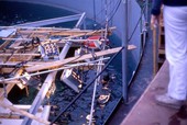 Close-up view showing part of the Jaws 3-D film location at Sea World in Orlando, Florida.